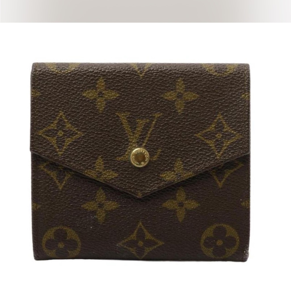 Louis Vuitton Monogram Elise Wallet in Brown and Gold